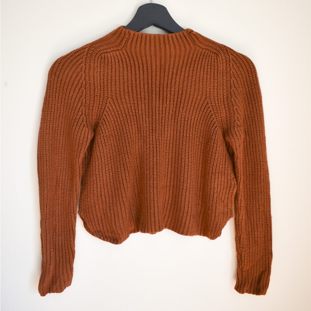 Vintage American Apparel Cropped Mock Neck Knit Sweater